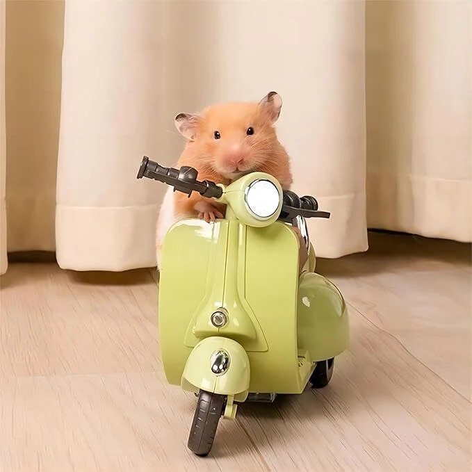 Rotating Hamster and Guinea Pig Motorbike Cage with Hideout and Accessories - Image 12