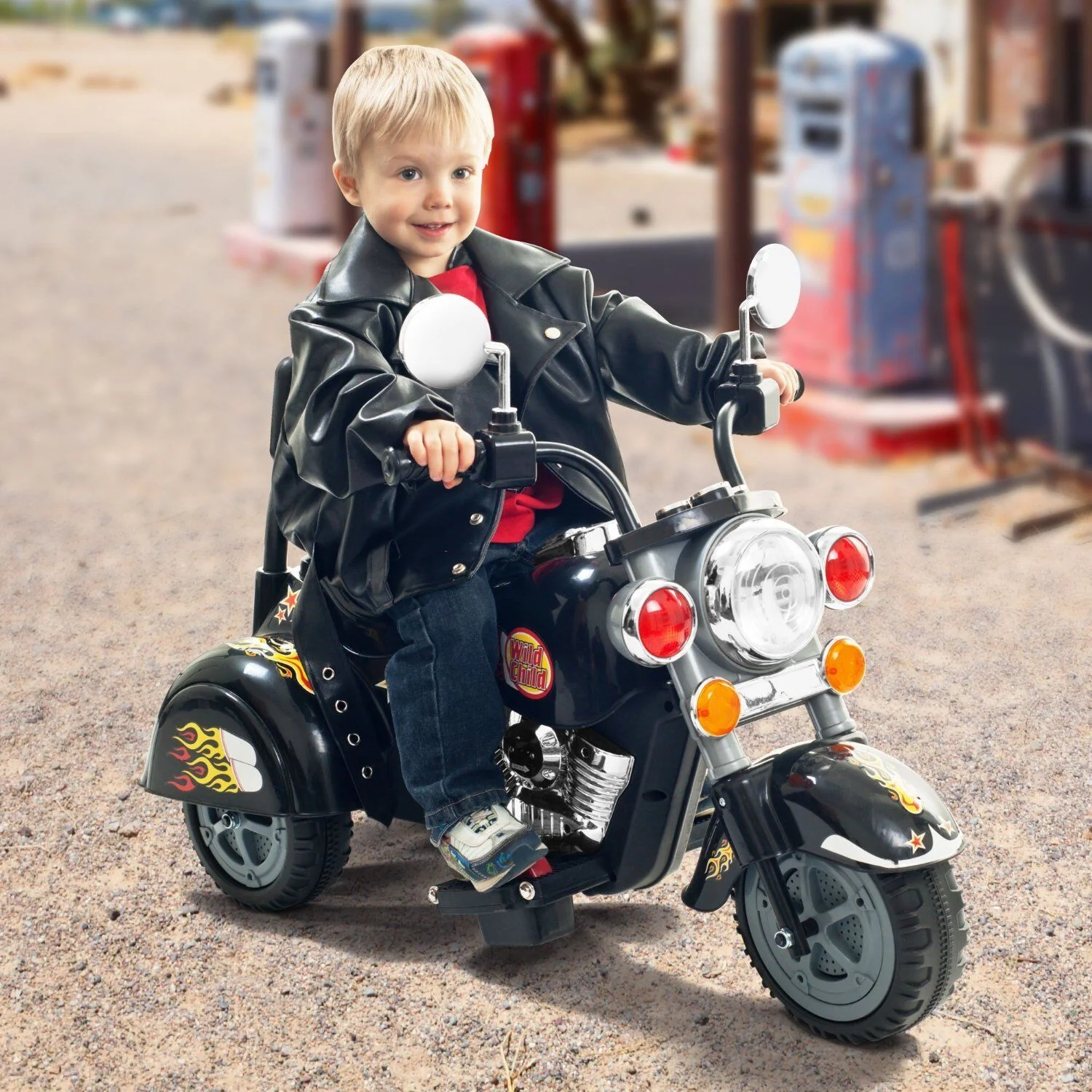 Harley Davidson Electric Child Motorcycle with Battery-Powered Electronic Motor - Image 3
