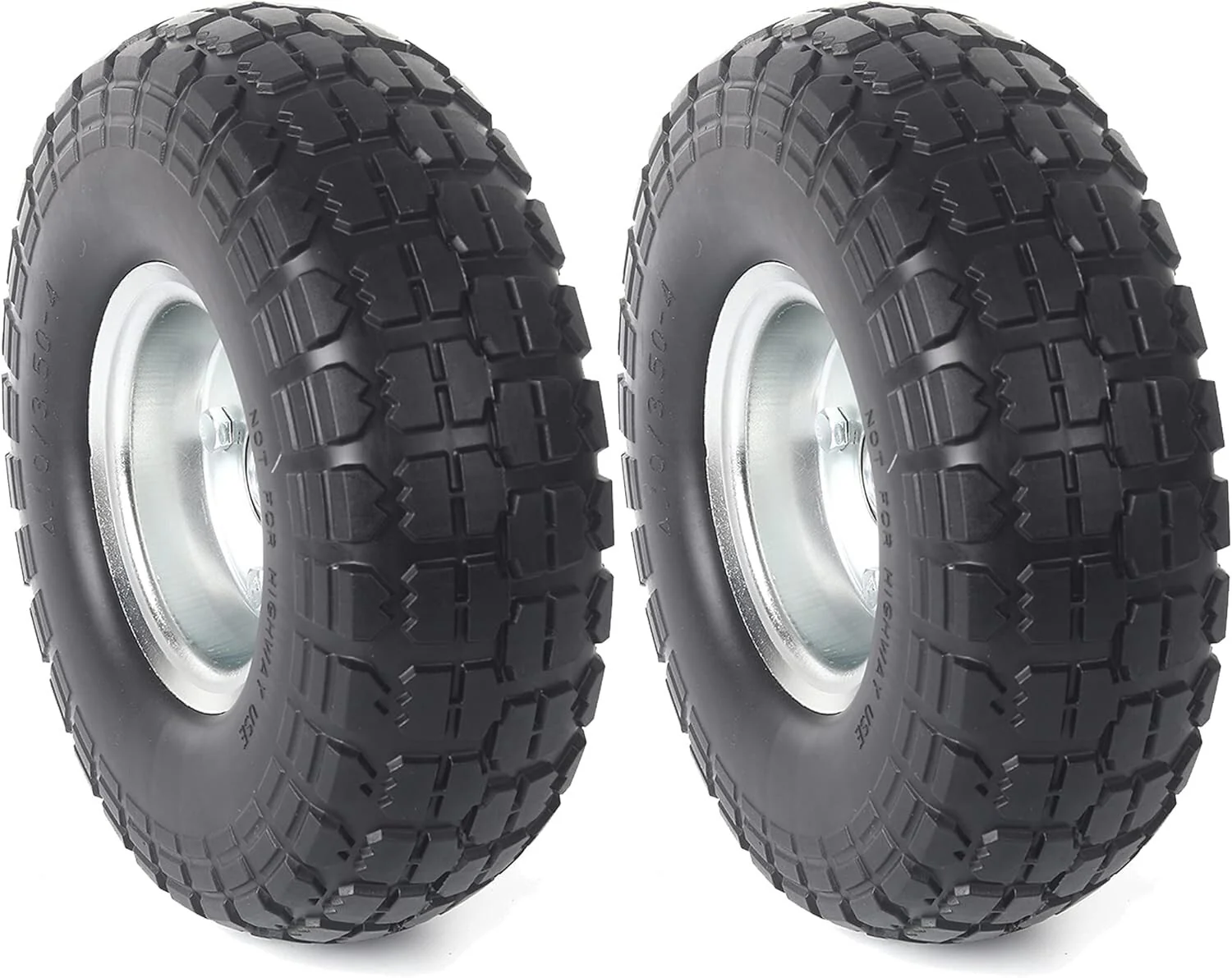 10-Inch Heavy-Duty Solid Rubber Replacement Tire for Dolly and Wheelbarrow - Image 3