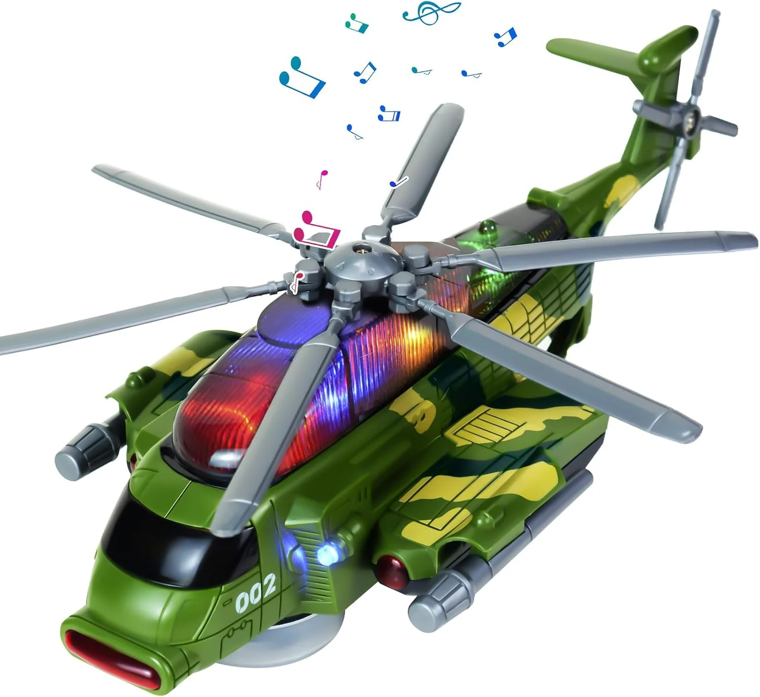 Children's Army Helicopter Toy with Lights for Ages 3-7 - Image 12