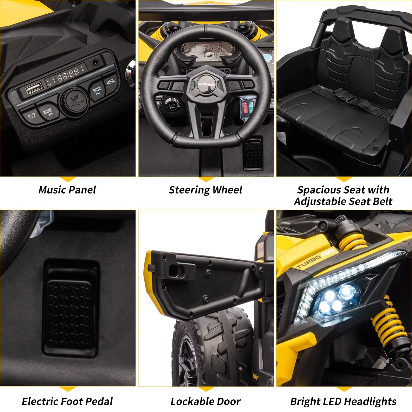 12V 7AH Electric Off-Road UTV Ride-On Car for Kids with Remote Control - Image 11