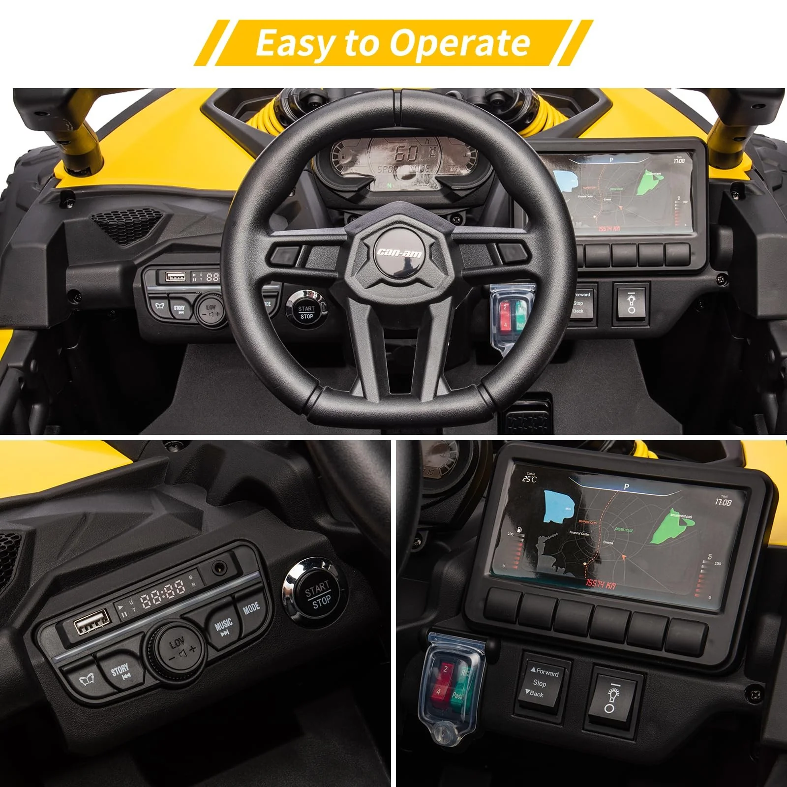 12V 7AH Electric Off-Road UTV Ride-On Car for Kids with Remote Control - Image 15