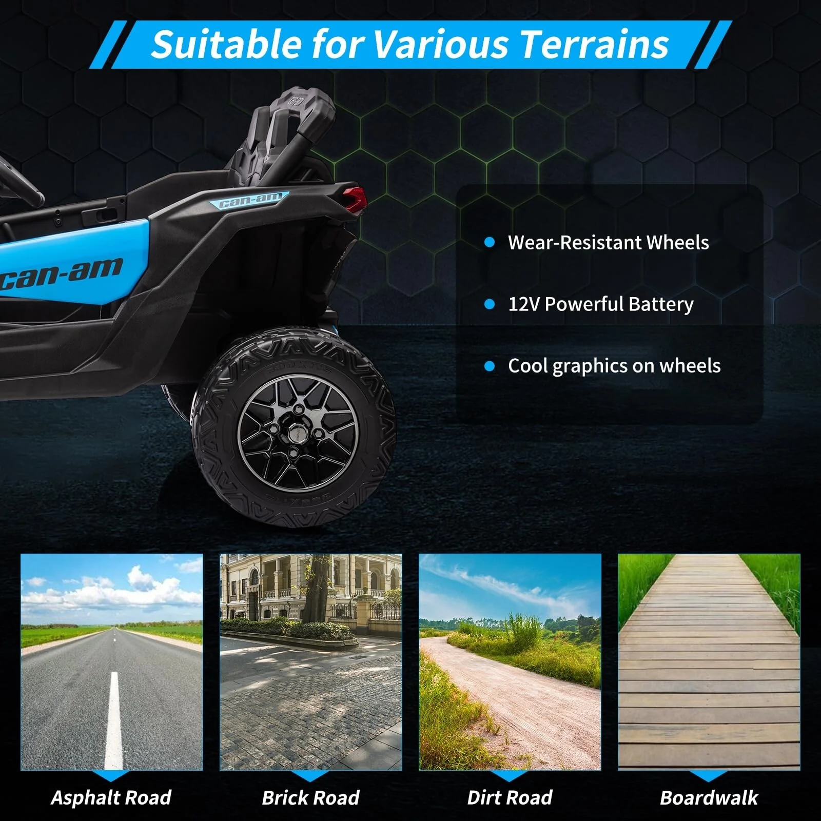 12V 4WD Electric Off-Road Kids Ride-On UTV with Remote Control - Image 25