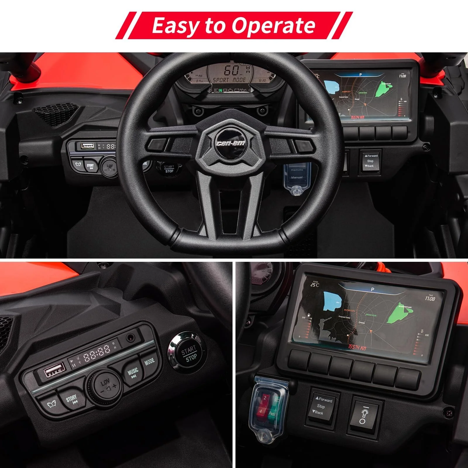 12V 4WD Electric Off-Road Kids Ride-On UTV with Remote Control - Image 34