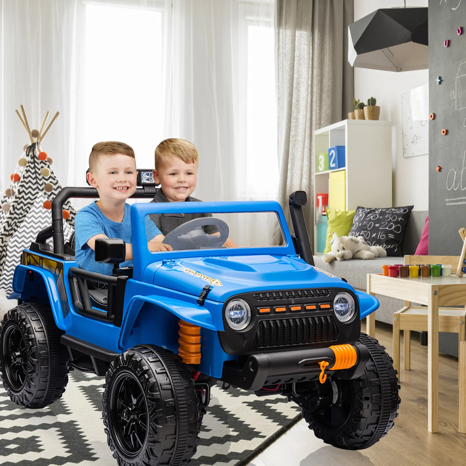 24V Electric Kids Ride-On Truck Car with Remote Control 2-Seater - Image 11