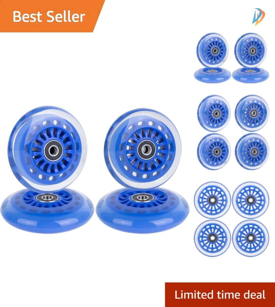 Premium Blue Replacement Wheels for Ride-On Swing Twist Wiggle Cars