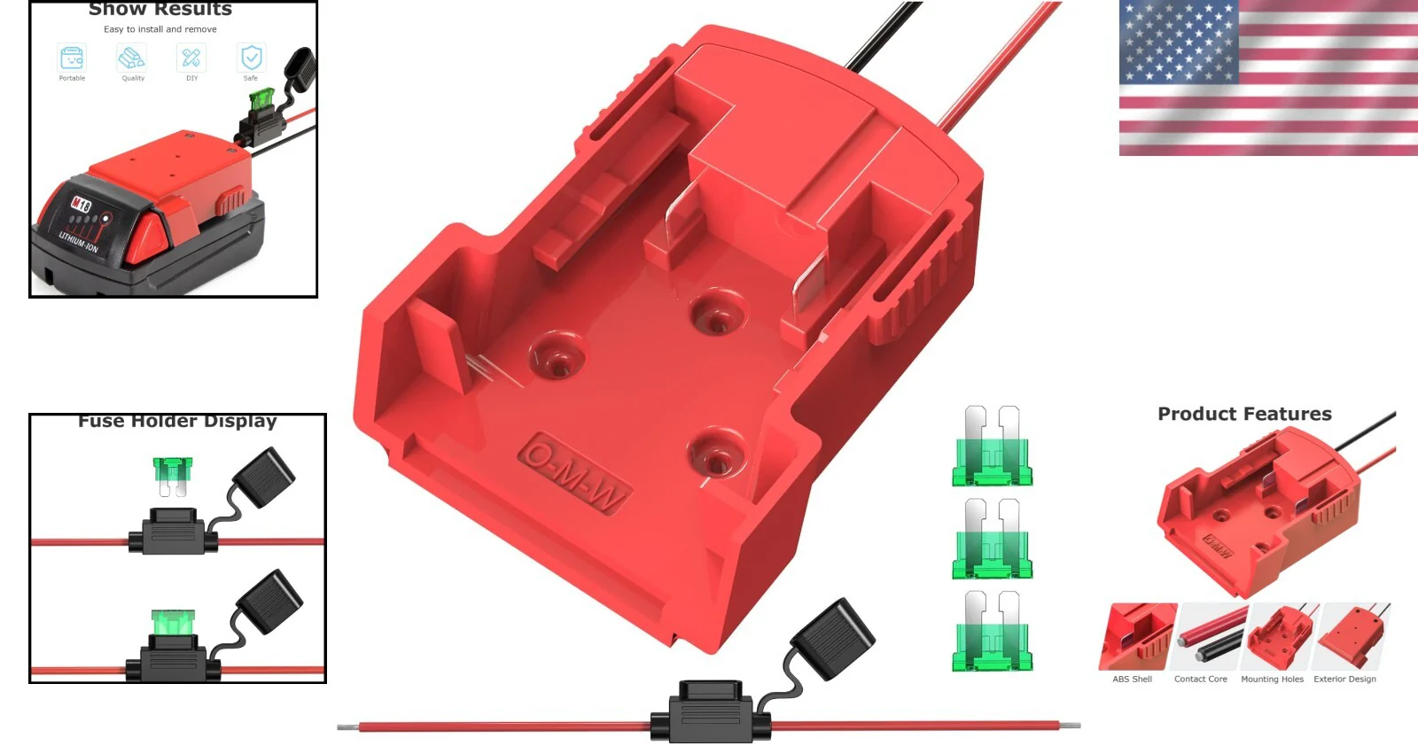 High-Quality 18V Power Wheels Adapter Kit with Waterproof Fuse Holder - Image 2