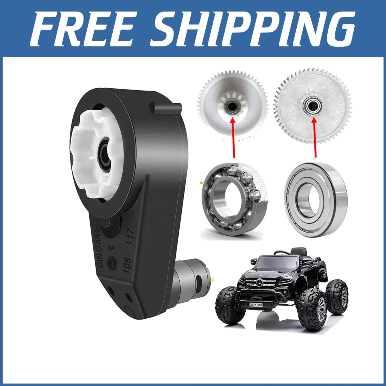 24V High-Speed 30000 RPM Gearbox for Power Wheels Motor Upgrade and Enhancement - Image 12
