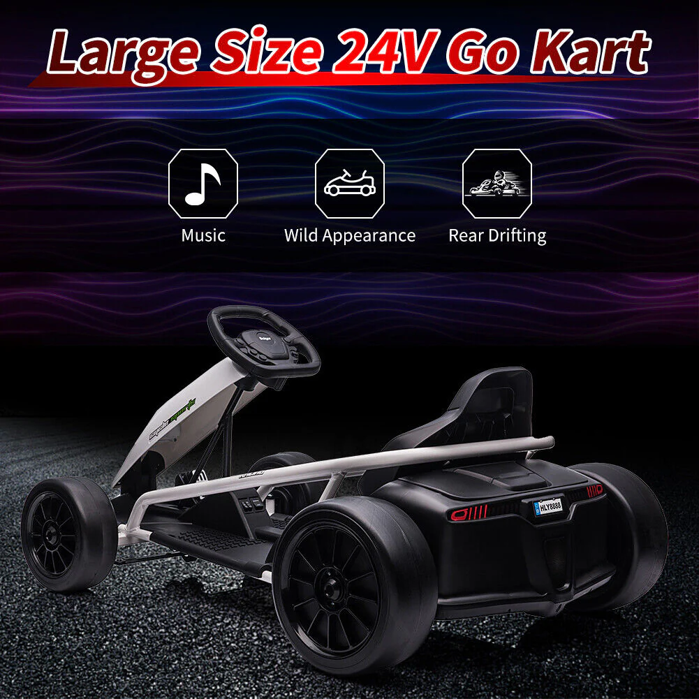 High Speed Drifting Go Kart for Kids with Slow Start Function - 8MPH, 300WX2 - Image 6