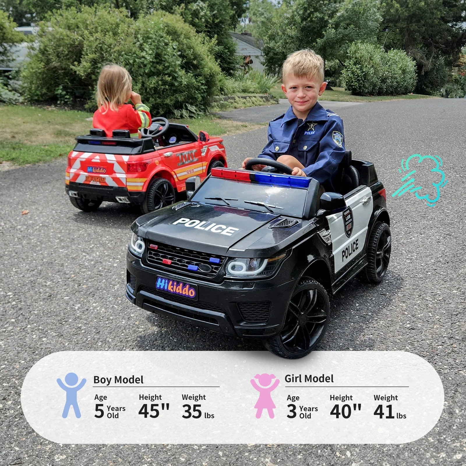 Electric 24V Police Ride-On Car for Kids with 400W Motor - Image 3