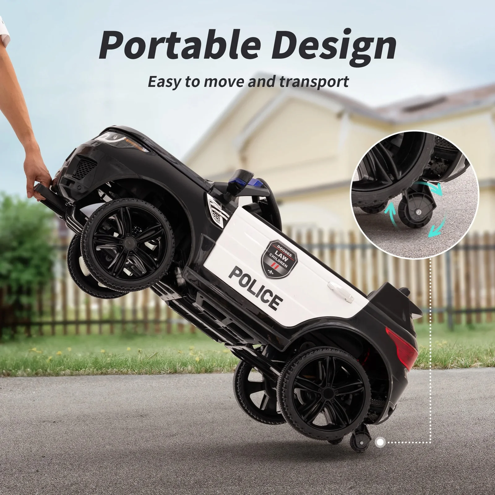 Electric 24V Police Ride-On Car for Kids with 400W Motor - Image 9