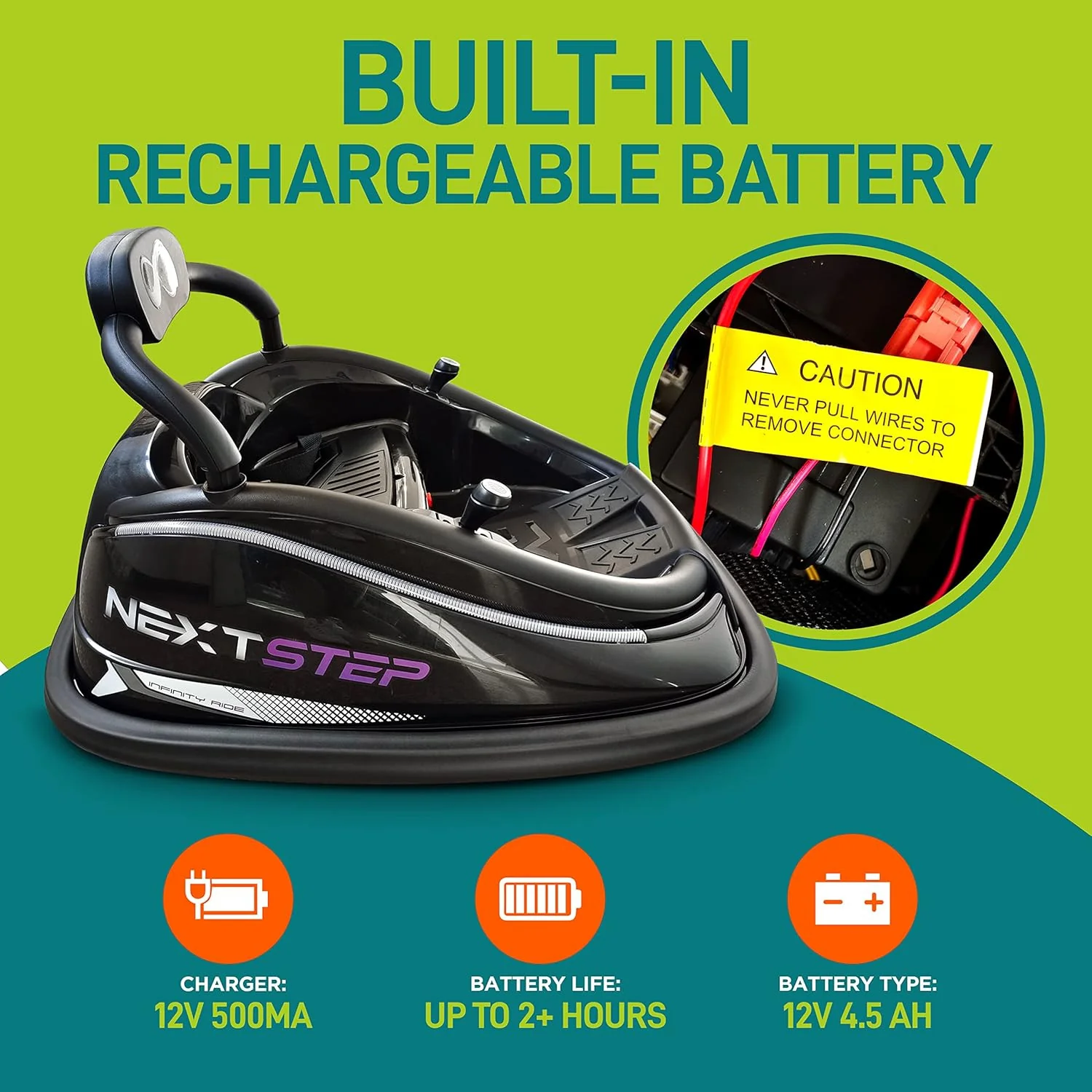 12V Rechargeable Electric Bumper Ride-On Car for Kids - Image 3