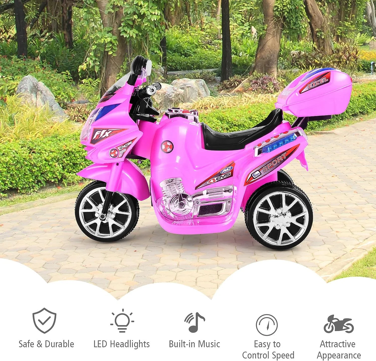 6V Electric Kids Motorcycle Ride-On Toy - Image 5