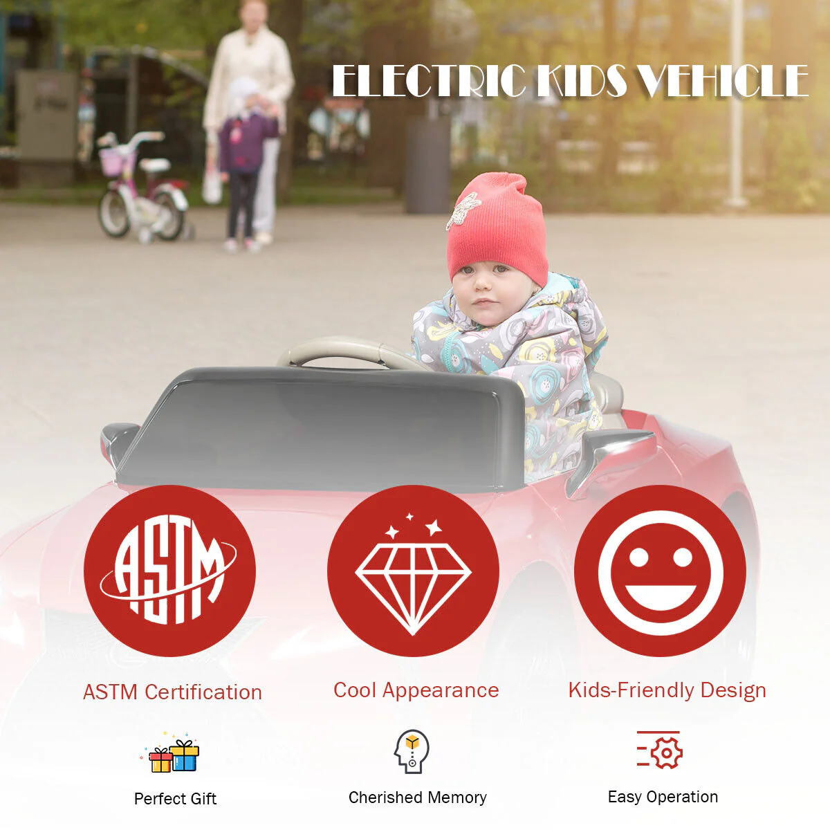 HoneyJoy 12V Kids Ride on Car Lexus LC500 Licensed Electric Vehicle with Remote Control - Red - Image 7