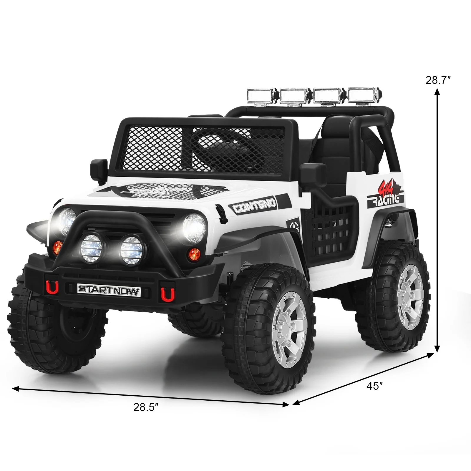 12V Kids Electric Ride-On Truck with Remote Control, Lights, and Music - Image 2