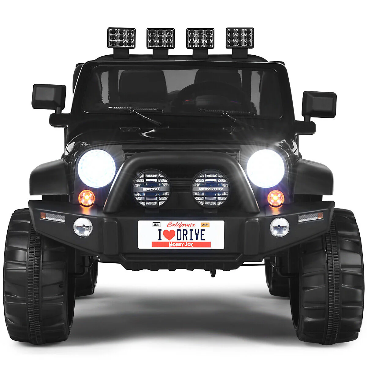 HoneyJoy 12V Kids Ride On Truck with Remote Control and Storage - Black - Image 12