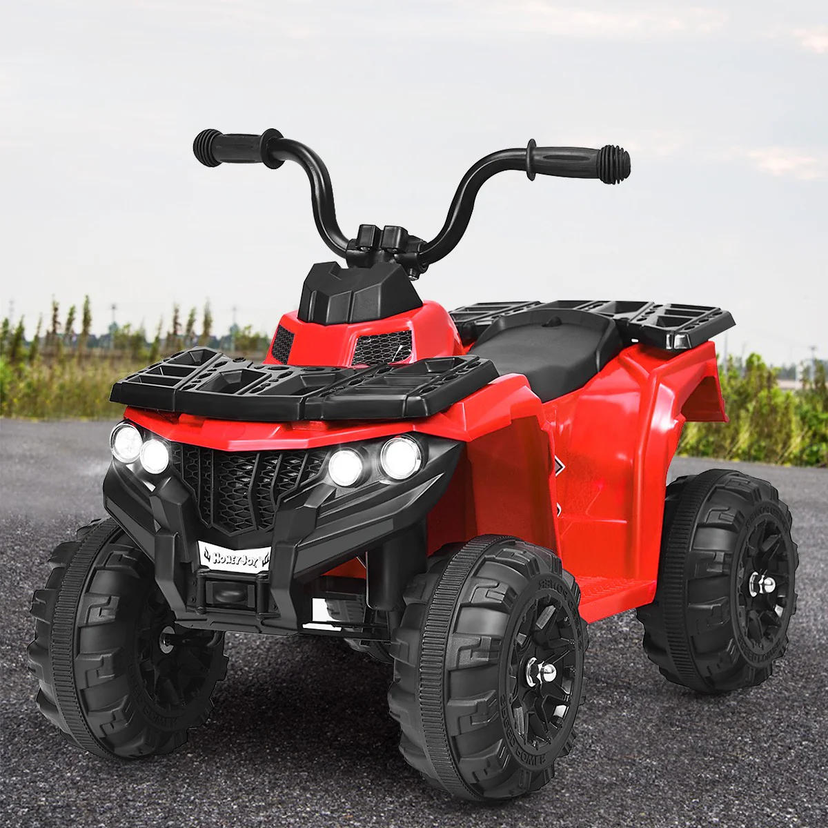 6V Battery-Powered Kids Ride-On ATV 4-Wheeler Quad with MP3 and LED Lights Red - Image 7
