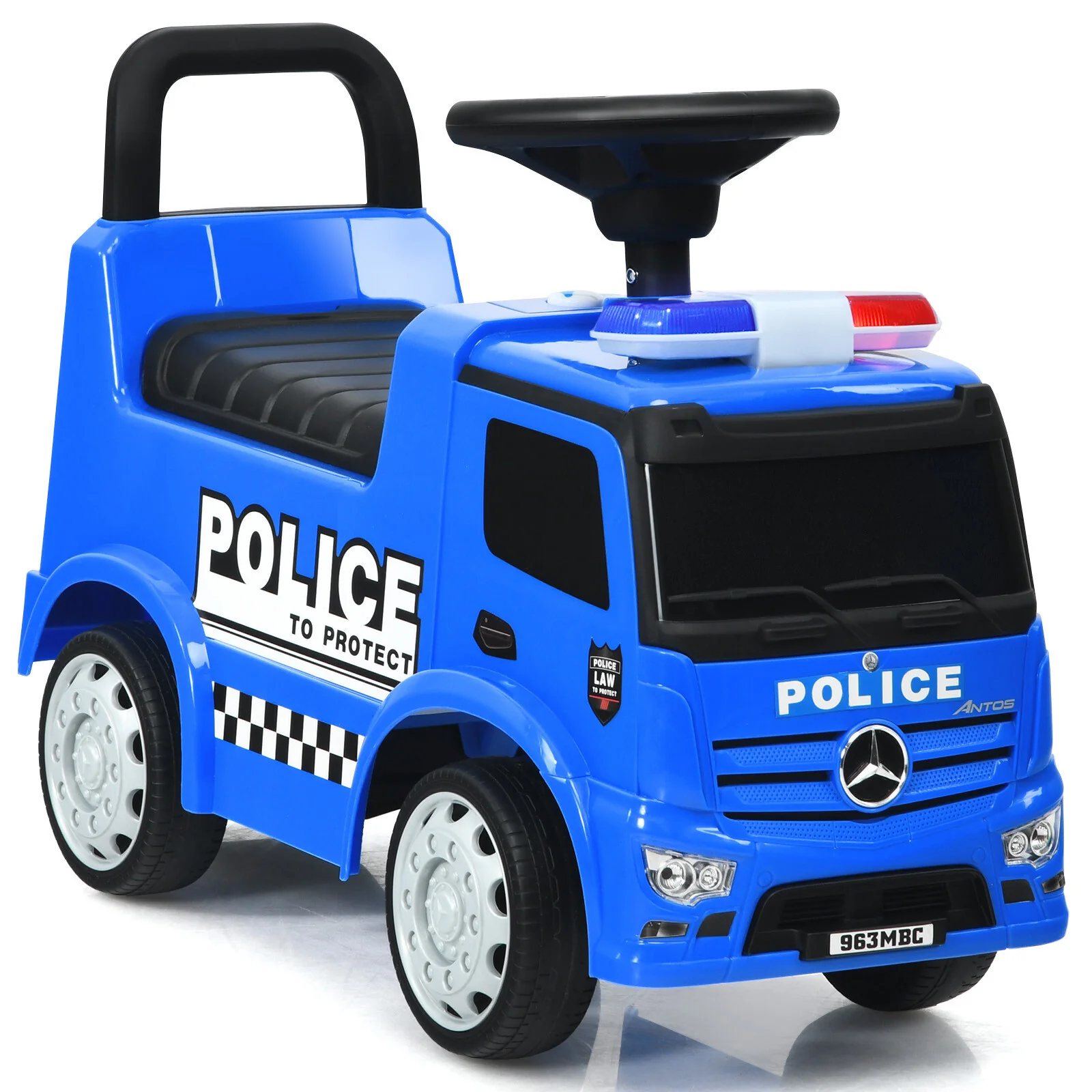 Kids Licensed Mercedes Benz Police Push and Ride Racer Car Toy - Image 8