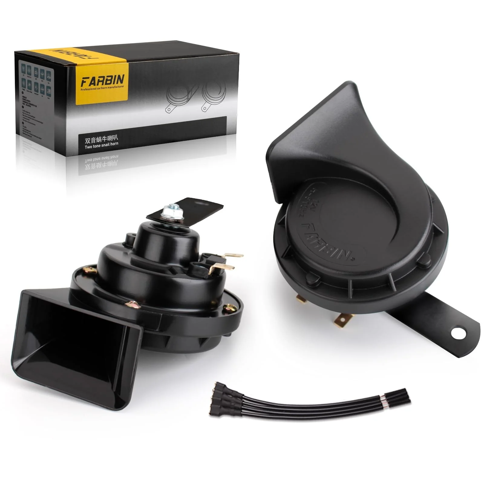12V Electric Dual-Tone Loud Waterproof Snail Car Horn - Image 9