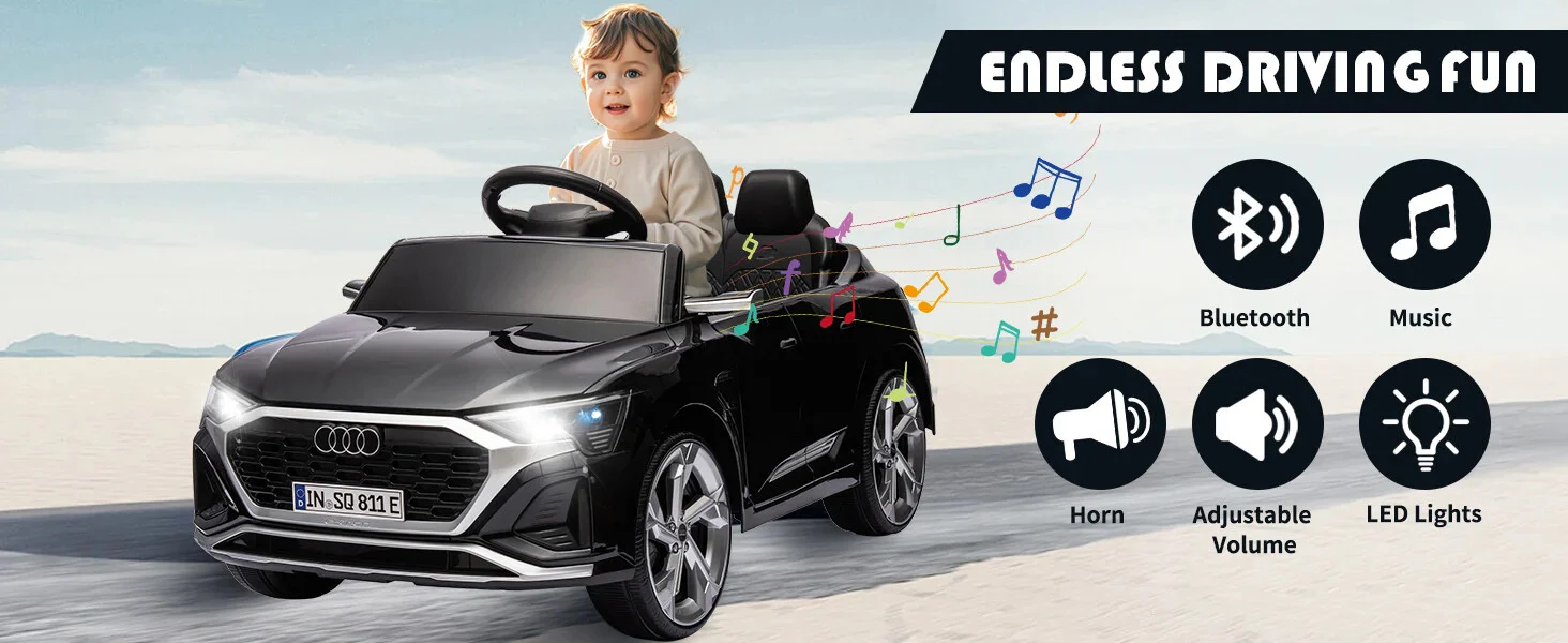12V Licensed SQ8 Electric Ride-On Car for Kids with Remote Control - Image 12
