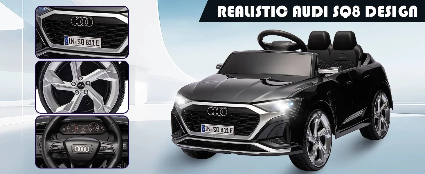 12V Licensed SQ8 Electric Ride-On Car for Kids with Remote Control - Image 15