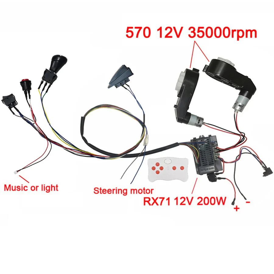 Electric DIY Toy Car Kit with Accessories, Wires, and Gearbox Parts Set - Image 3