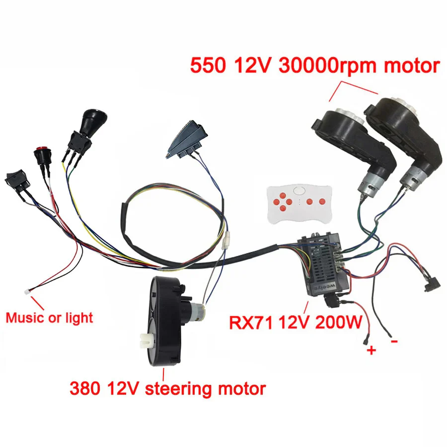 Electric DIY Toy Car Kit with Accessories, Wires, and Gearbox Parts Set - Image 4