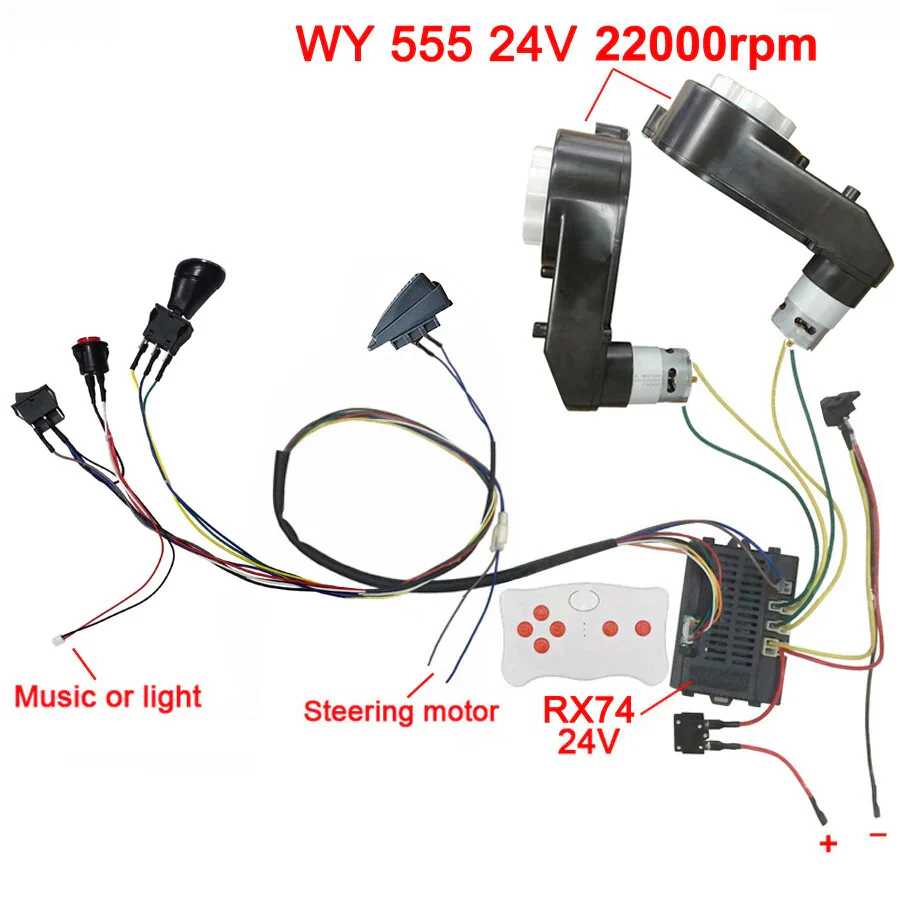 Electric DIY Toy Car Kit with Accessories, Wires, and Gearbox Parts Set - Image 5