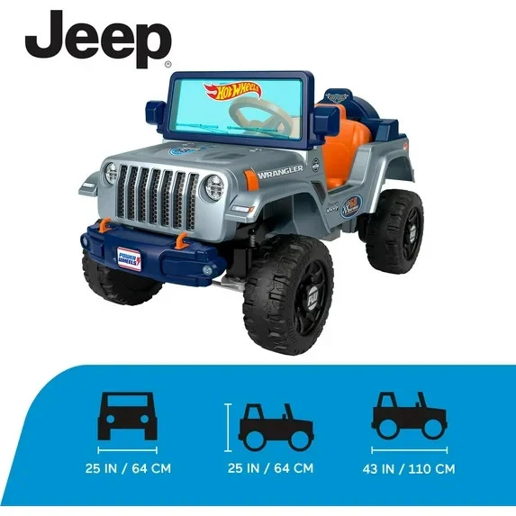 Power Wheels 12V Battery-Powered Jeep Wrangler Ride-On for Ages 2 and Up - Image 4
