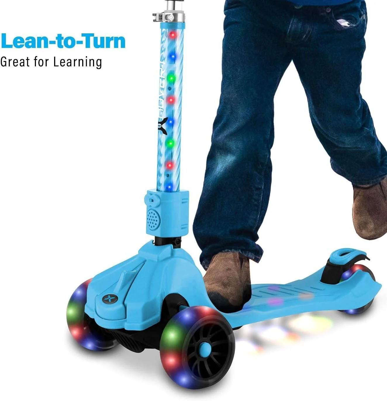 Hover 1 Ziggy LED KidKick Folding Lightweight Portable Scooter - Image 3