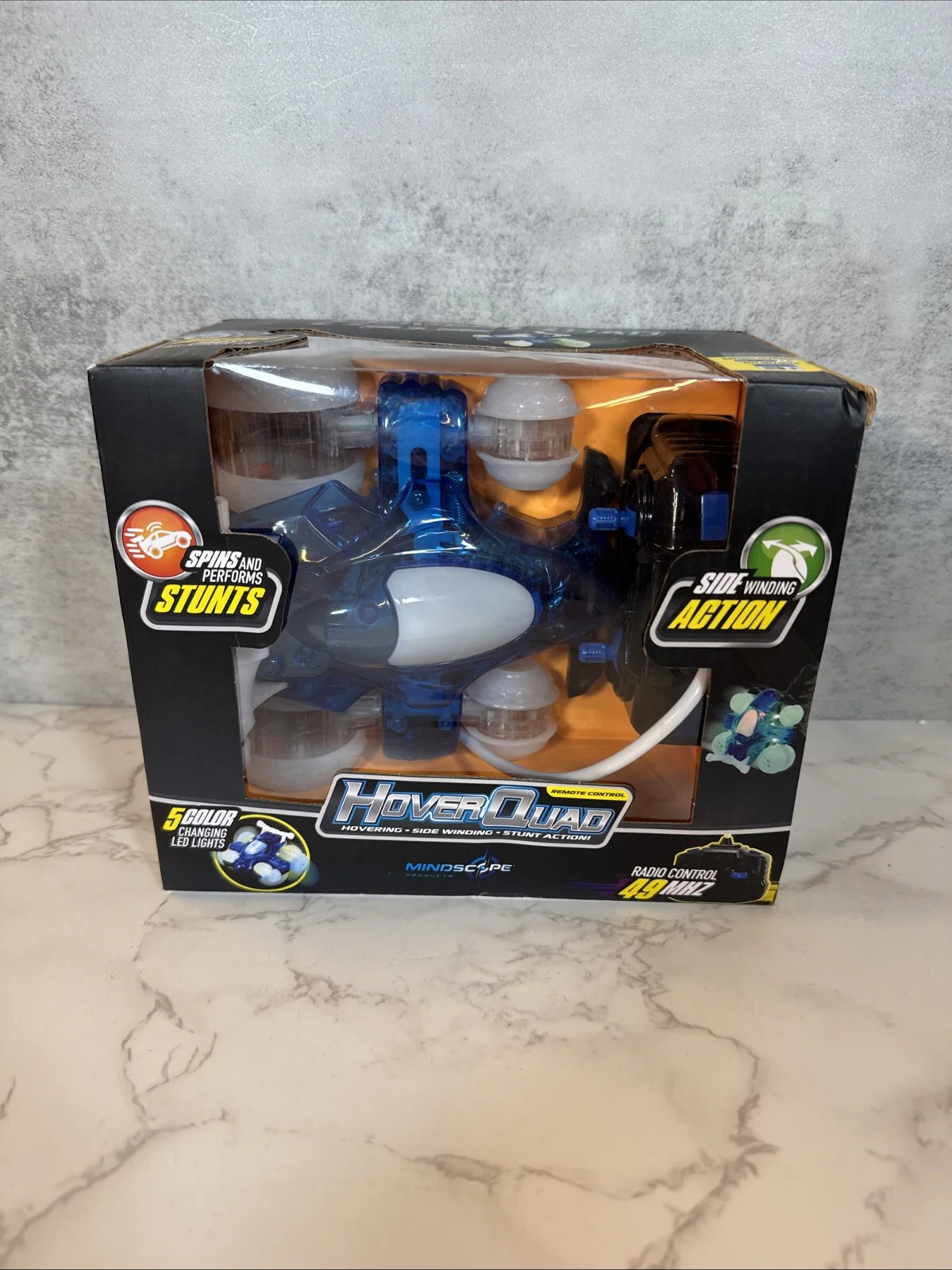 HoverQuad Blue Remote Control Car with Lights and Automatic Stunts - Image 5