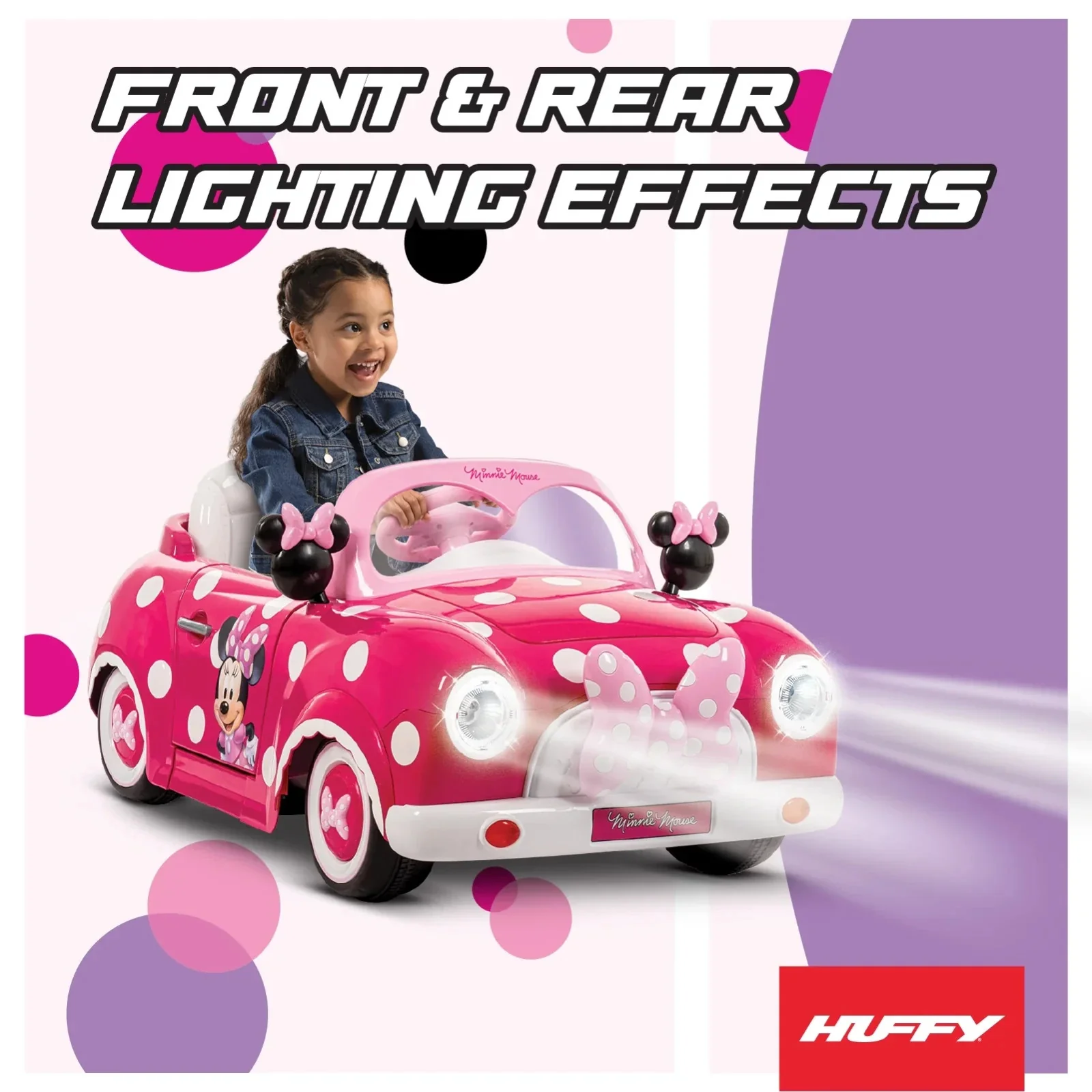 Huffy 6V Disney Minnie Mouse Remote-Controlled Convertible Ride-On Car - Image 2