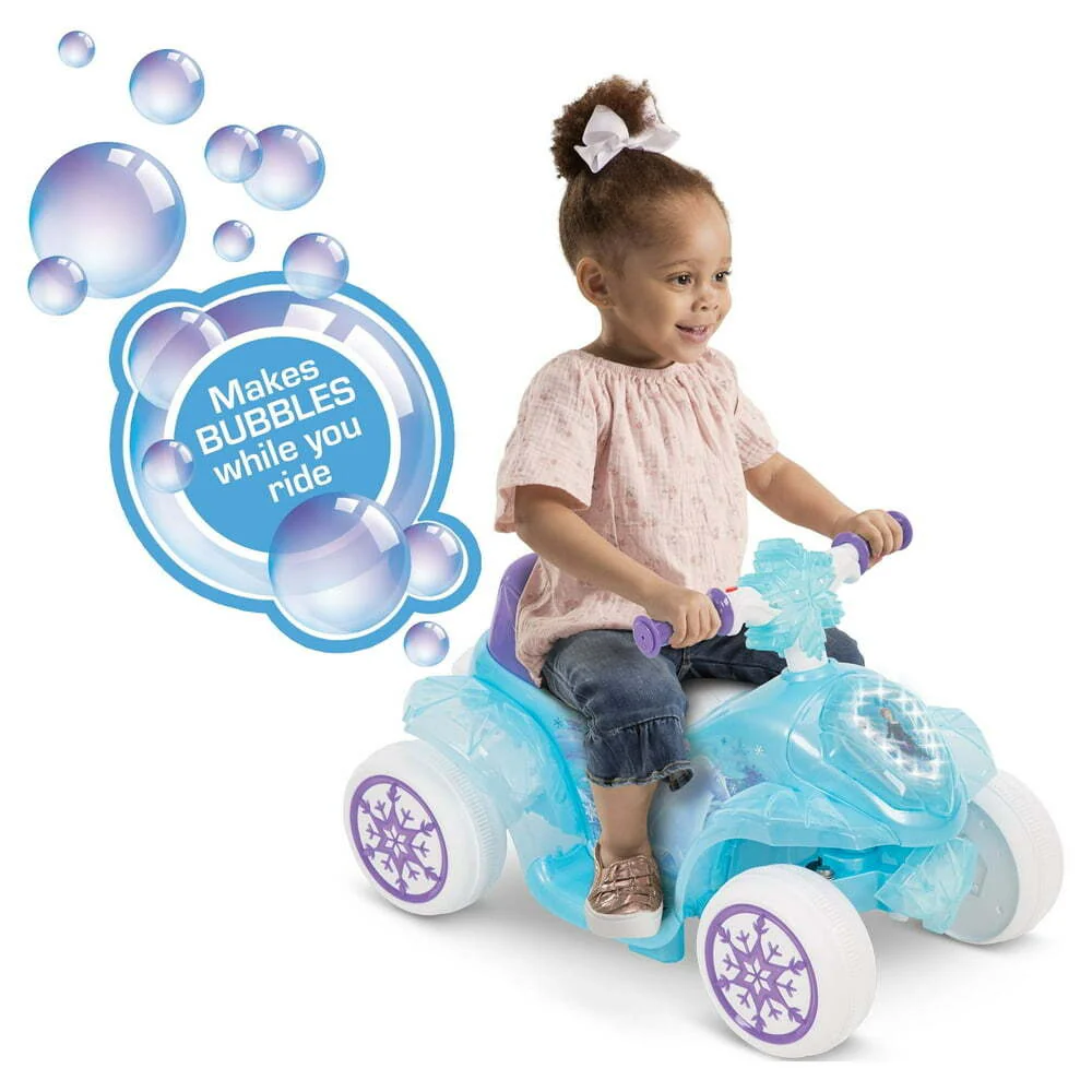 Electric 4-Wheel Frozen Ride-On Quad with Bubble Maker for Toddlers - Image 13