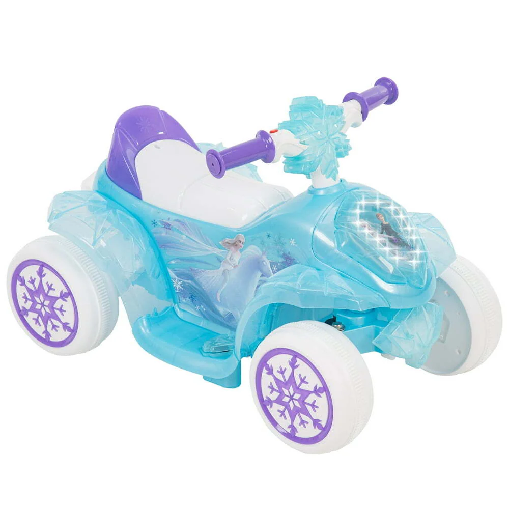 Electric 4-Wheel Frozen Ride-On Quad with Bubble Maker for Toddlers - Image 2