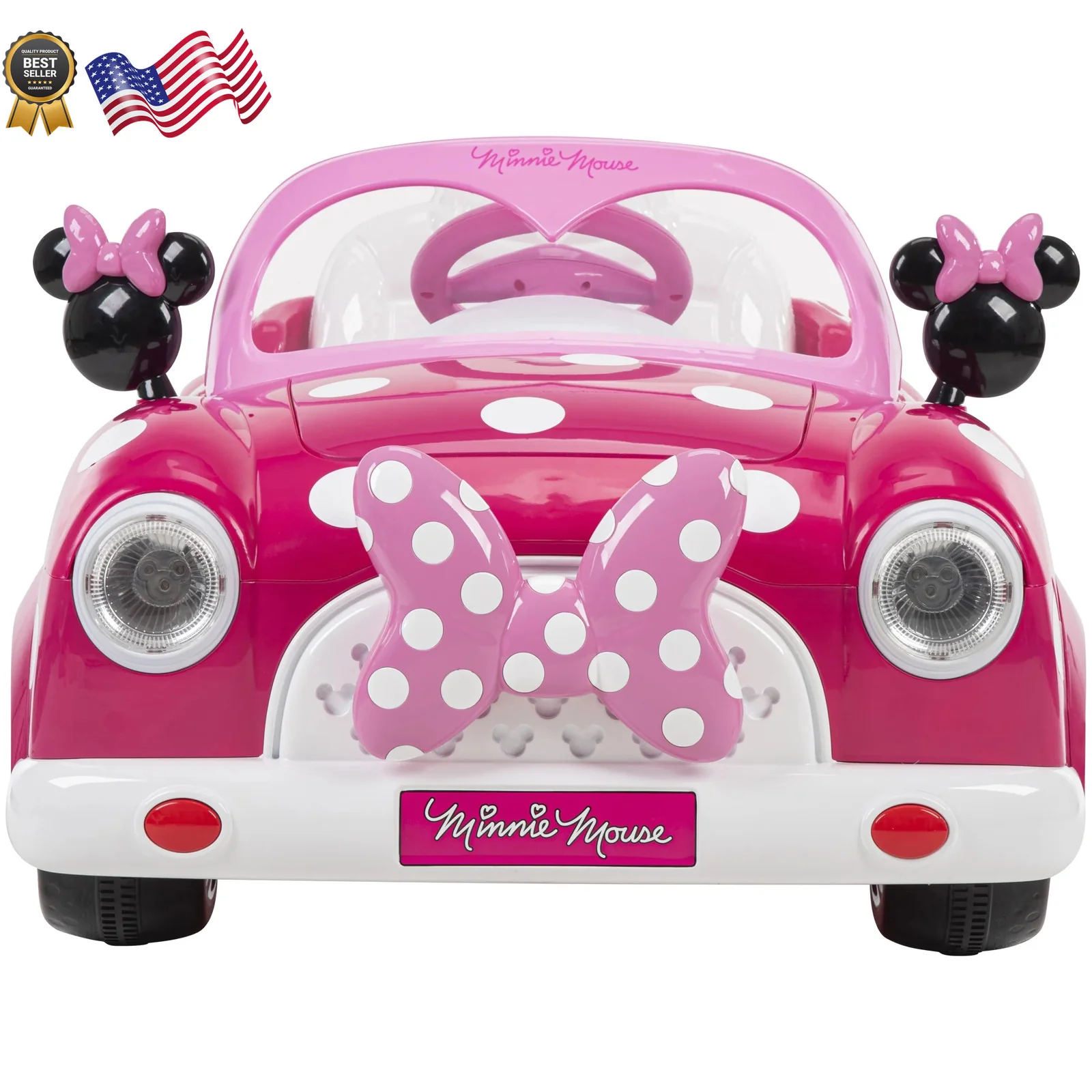 Disney Minnie Mouse 6V Battery-Powered Ride-On Car for Kids Ages 3+ - Image 5