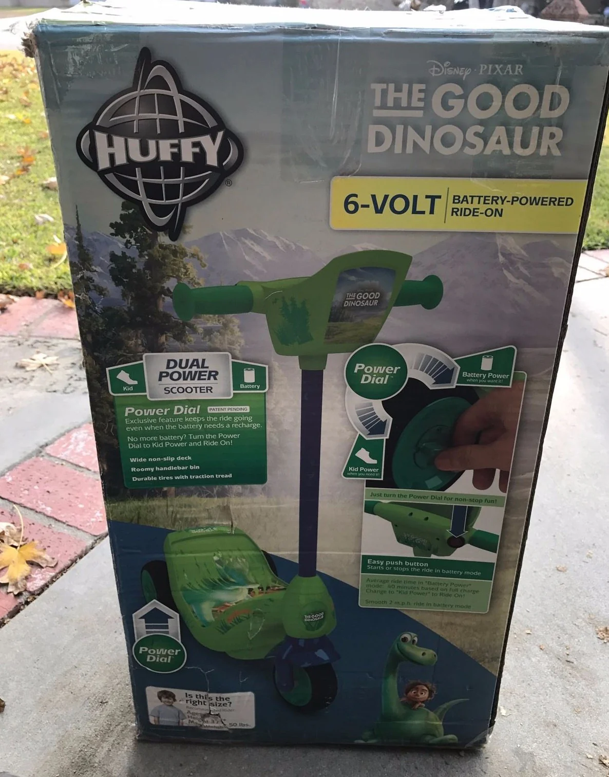 Battery-Powered 6V Ride-On Scooter Featuring The Good Dinosaur Character - Image 7