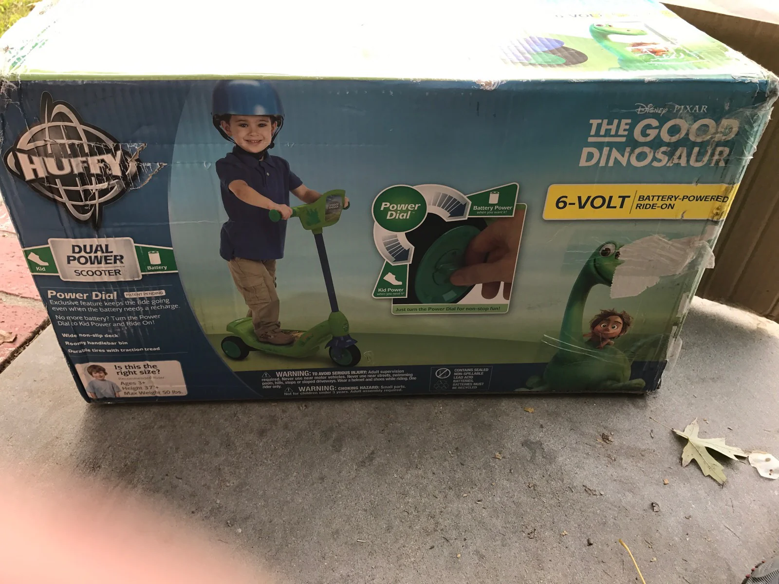 Battery-Powered 6V Ride-On Scooter Featuring The Good Dinosaur Character - Image 9