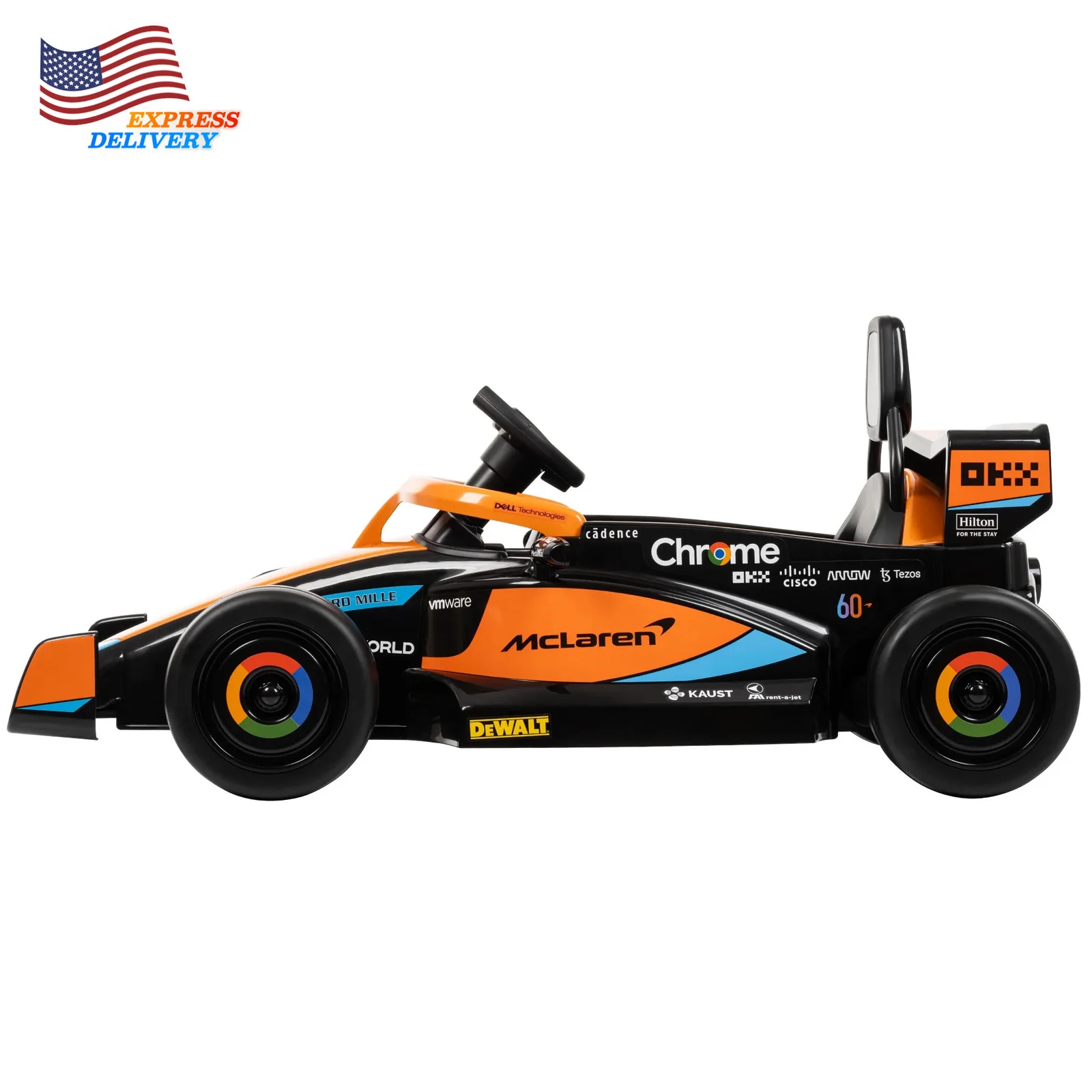 12V Battery-Powered McLaren F1 Ride-On Race Car with Remote Control for Kids - Image 12