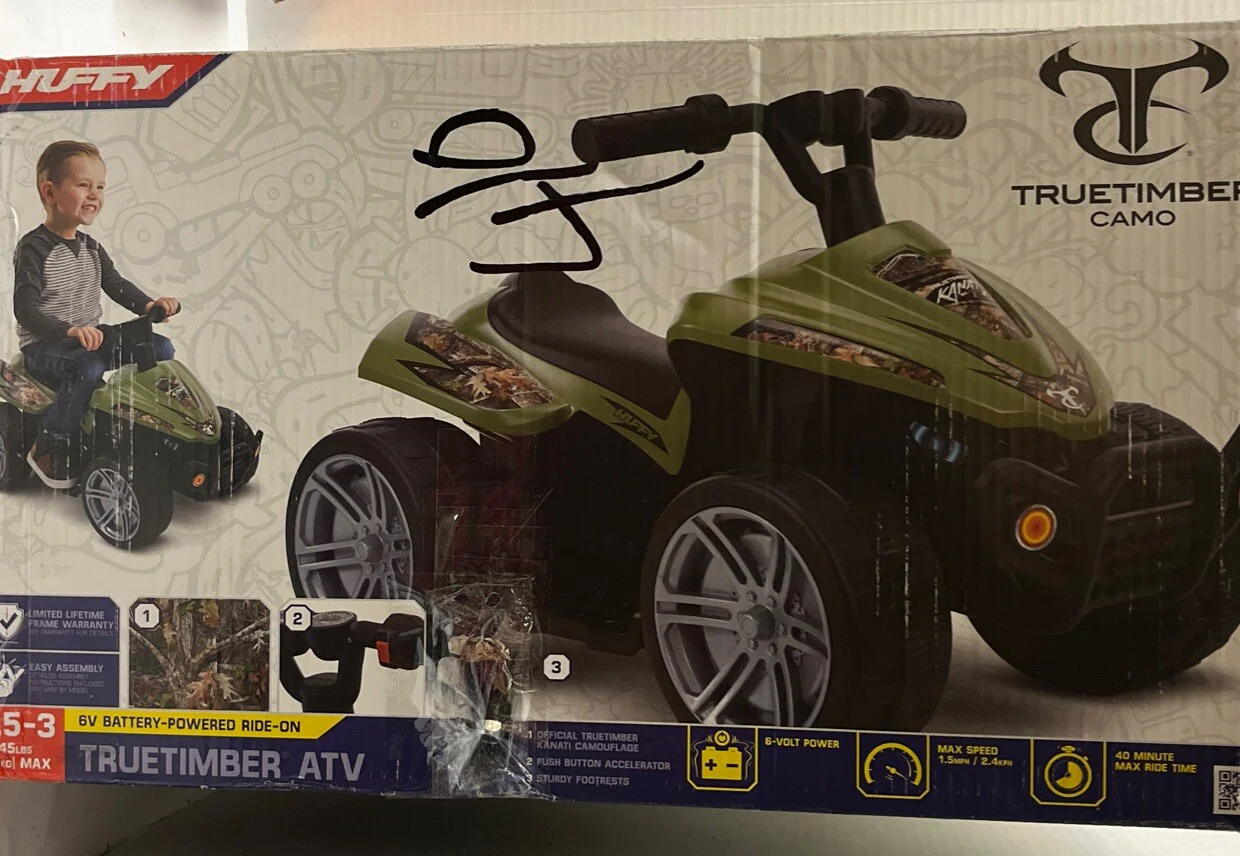 6V Battery-Powered Mini Camo Quad ATV Ride-On Toy - Image 4