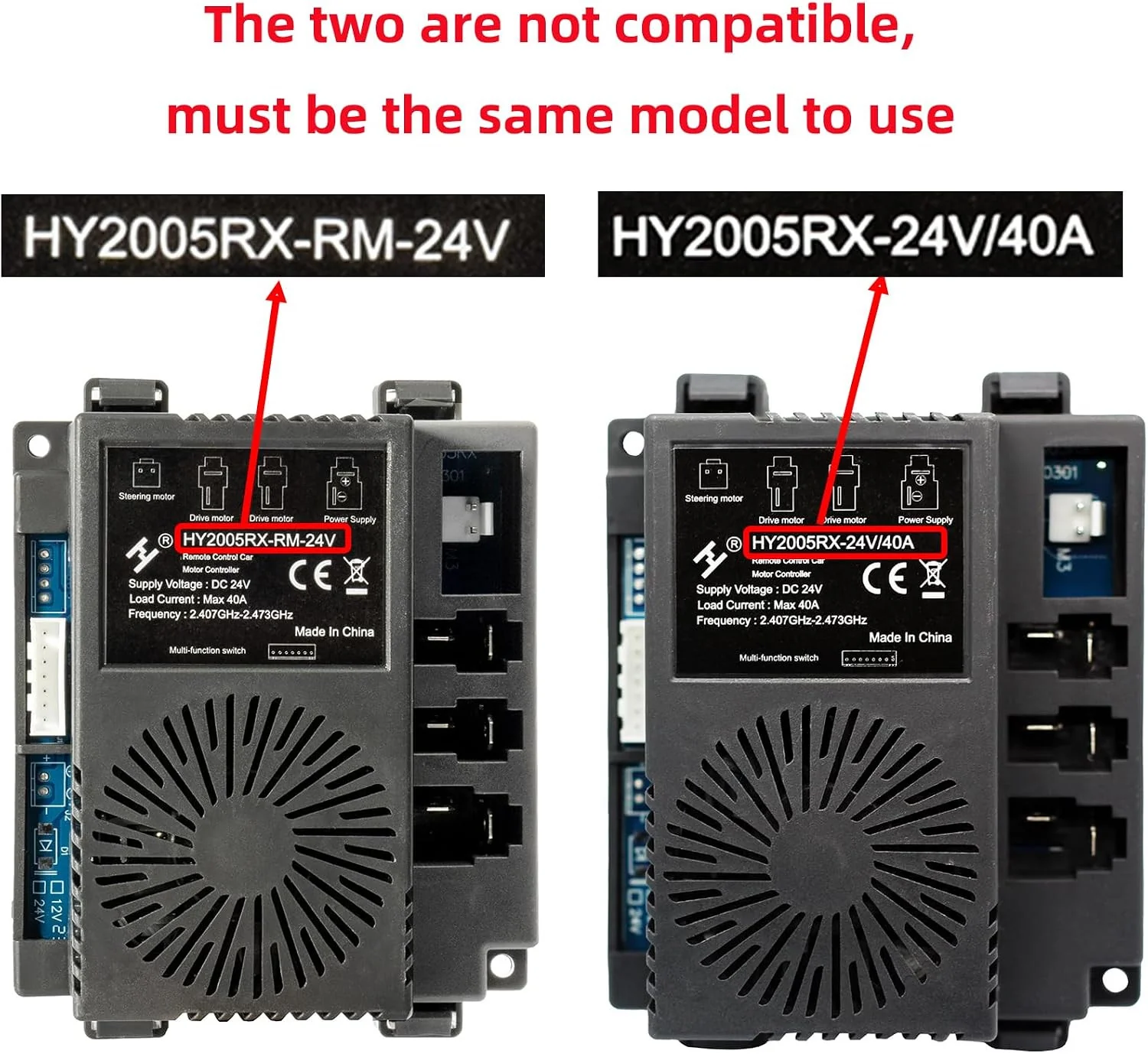 HY2005RX-2 24V Mainboard Receiver for Kids Electric Ride-On Vehicle - Image 2