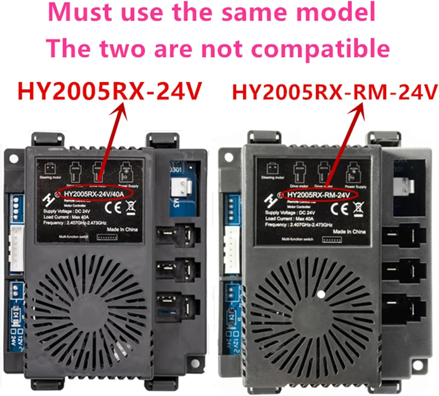24V 40A Mainboard Receiver for Kids Electric Ride-On Car Controller - Image 3