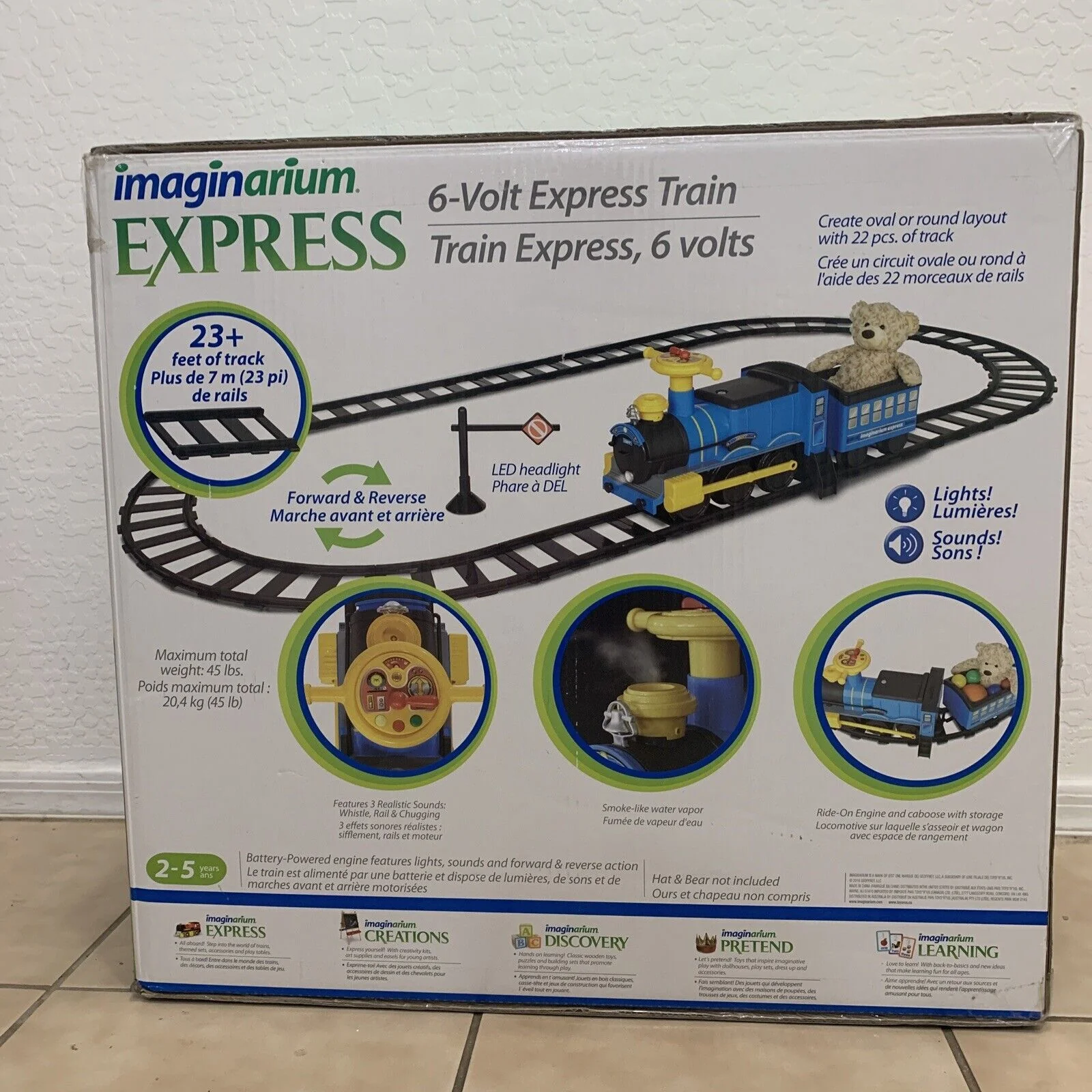 Imaginarium Express 6V Ride-On Train Set with Battery-Powered Lights and Sounds - Image 2