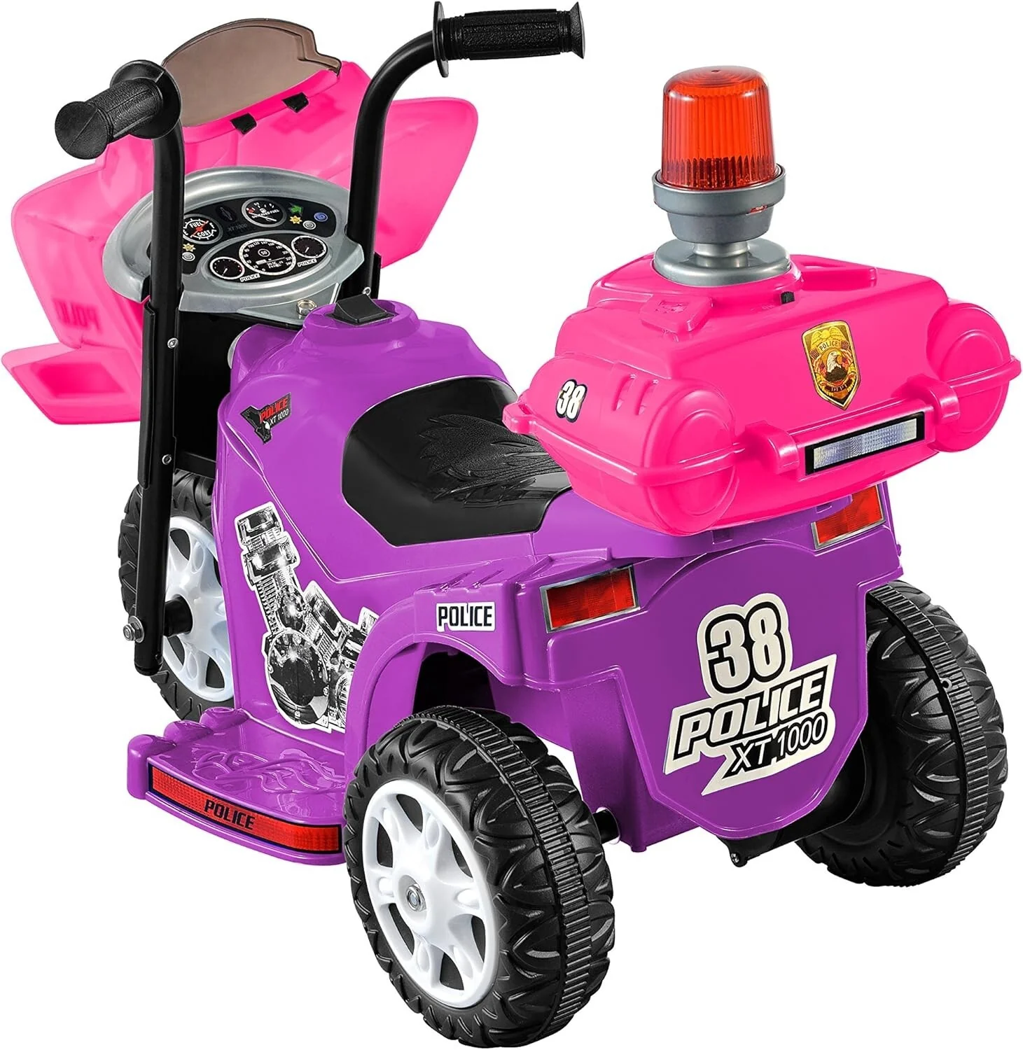 6V Purple and Pink Patrol Ride-On Car for Toddlers 18+ Months - Image 10