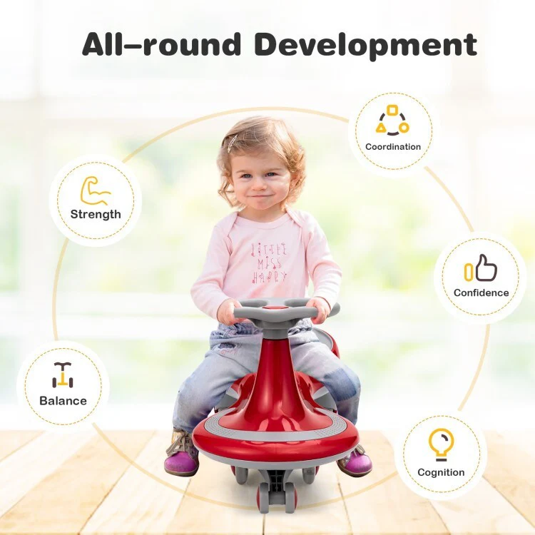 Children's Indoor Outdoor Wiggle Ride-On Car Toy with Flashing Wheels - Image 9
