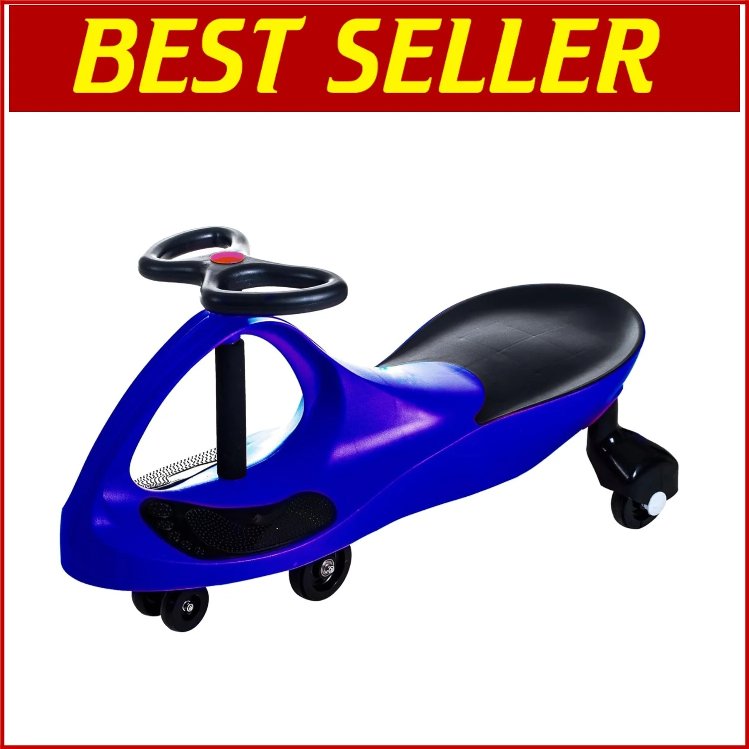 Indoor Outdoor Wiggle Car Ride-On Toy with Twist and Wiggle Motion for Young Children