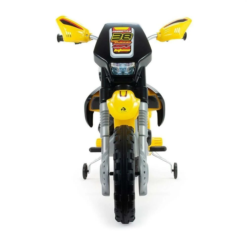 12V Kids Ride-On Dirt Bike Motorcycle with Training Wheels for Ages 3+ - Image 5