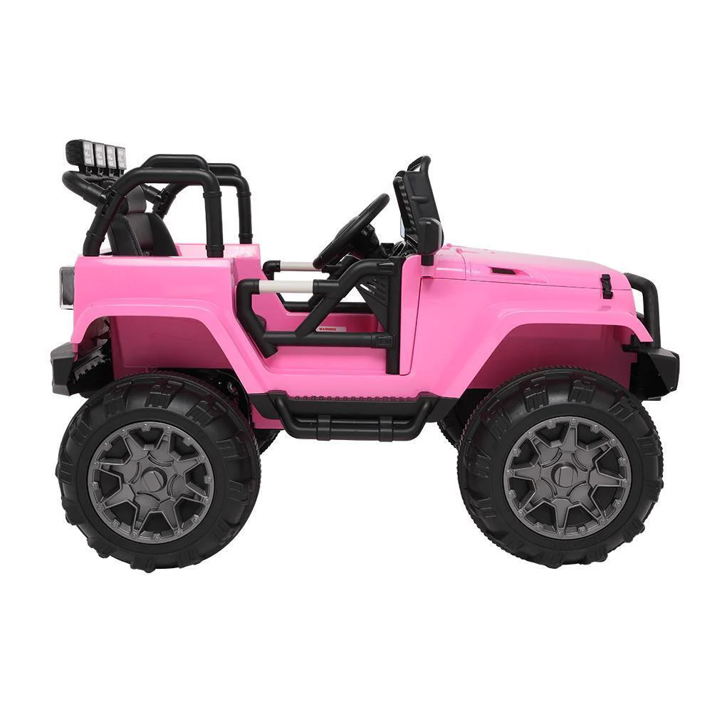Interactive 12V Pink Ride On Car for Kids with Music and Remote Control - Image 3