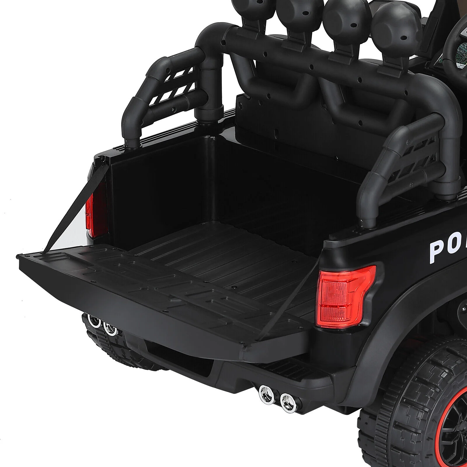 Interactive 12V Police Car Ride-On with RC, LED Lights, and Intercom - 6 Wheel Truck for Kids - Image 10