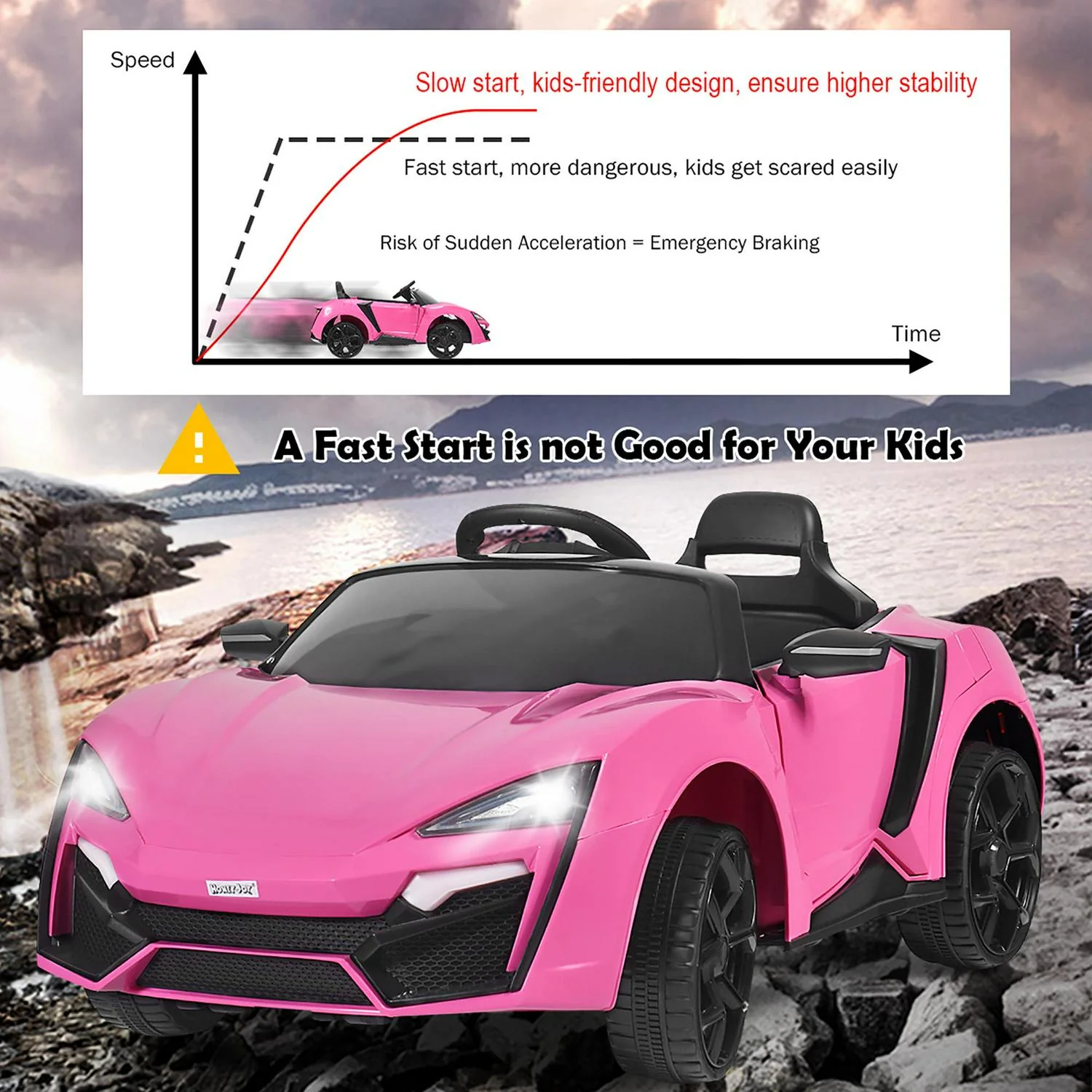 Interactive 2.4G RC Electric Car for Kids with Lights, MP3 Player, and Openable Doors - 12V - Image 18