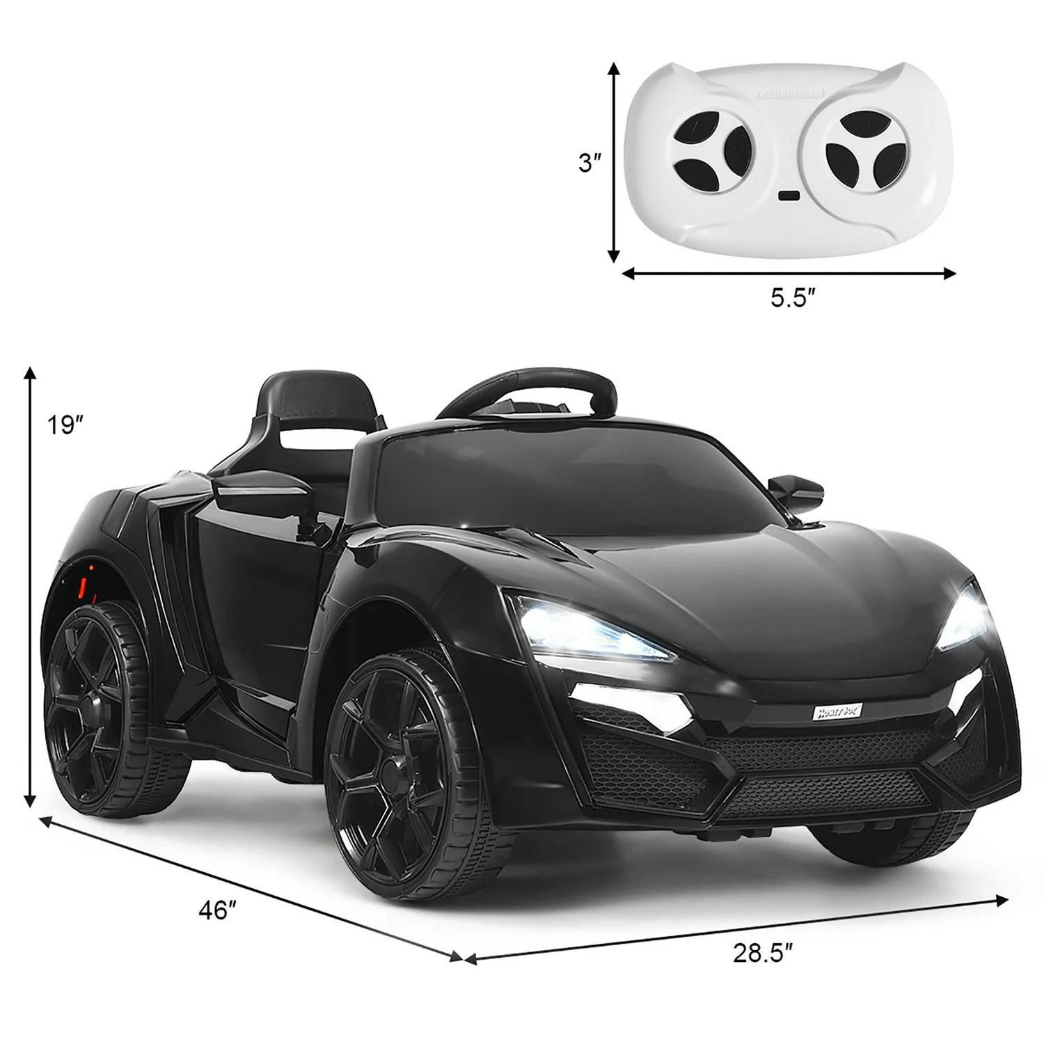 Interactive 2.4G RC Electric Car for Kids with Lights, MP3 Player, and Openable Doors - 12V - Image 34